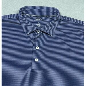 Johnnie-O Performance Polo Shirt Mens Large Twilight Blue Stretch Golf Active